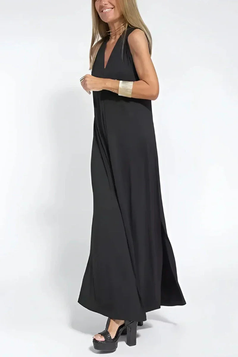 Elegant Maxi Dress with Complimentary Cardigan