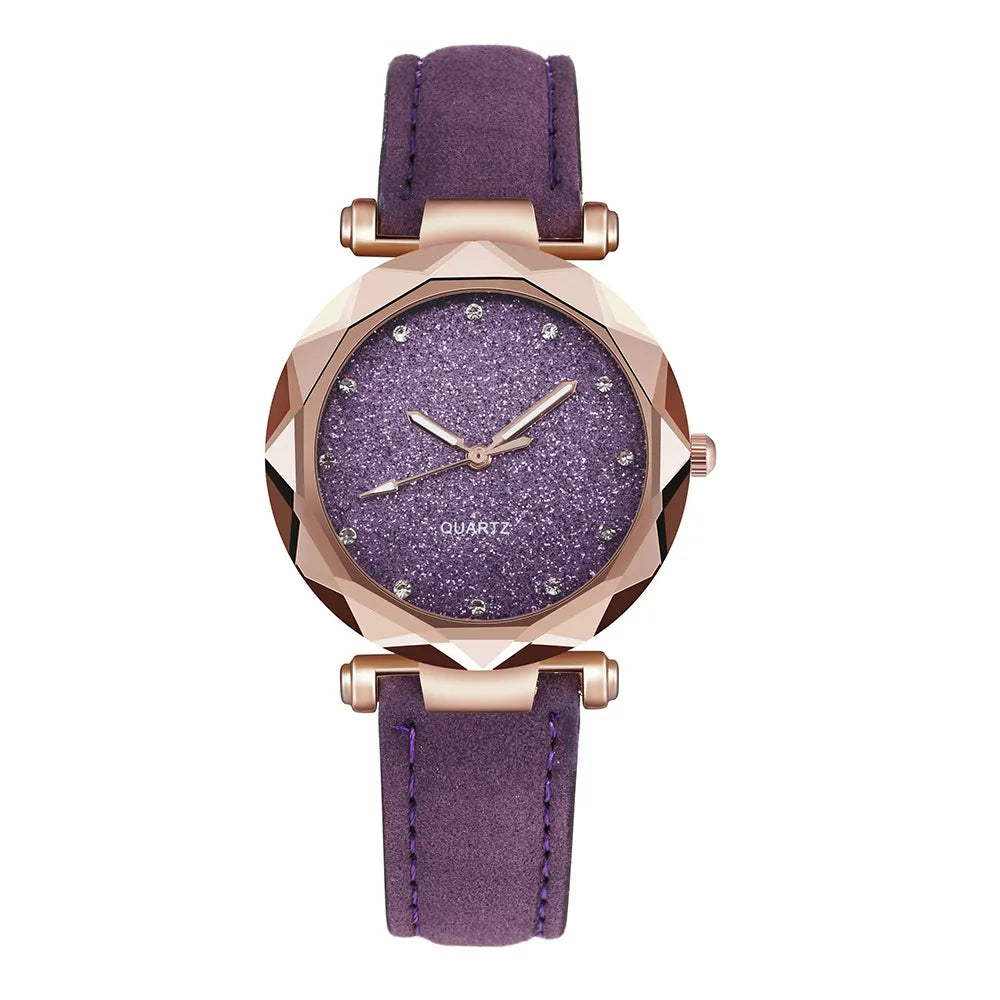 Elegant modern watch adorned with sparkling rhinestones