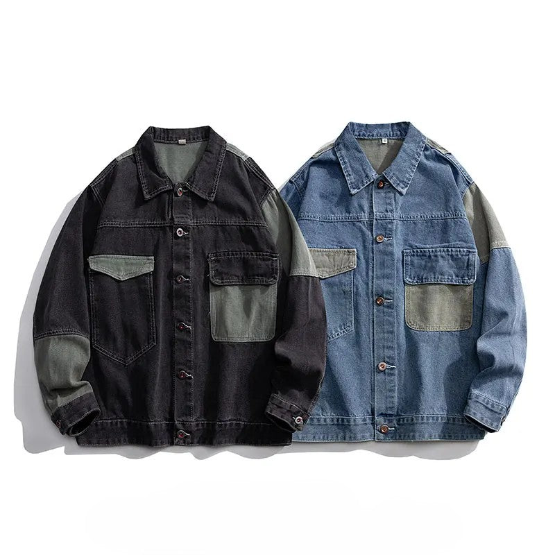 Stylish and Trendy Patchwork Denim Jacket