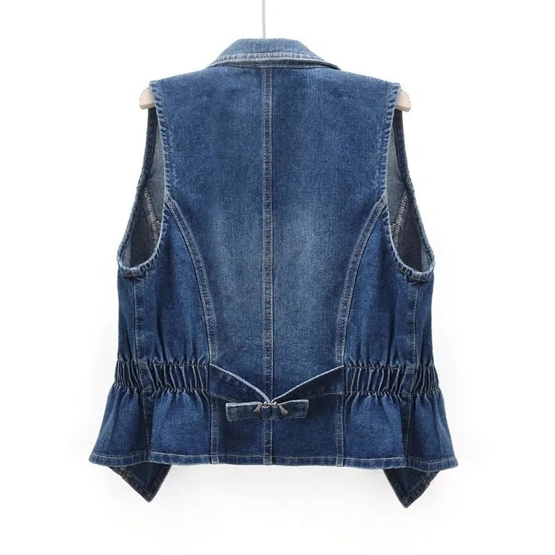 Samantha Damen Casual Sleeveless Open Vest - Stylish and Comfortable