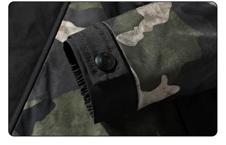 Camouflage Jacket with Double Slits for a Unique Style