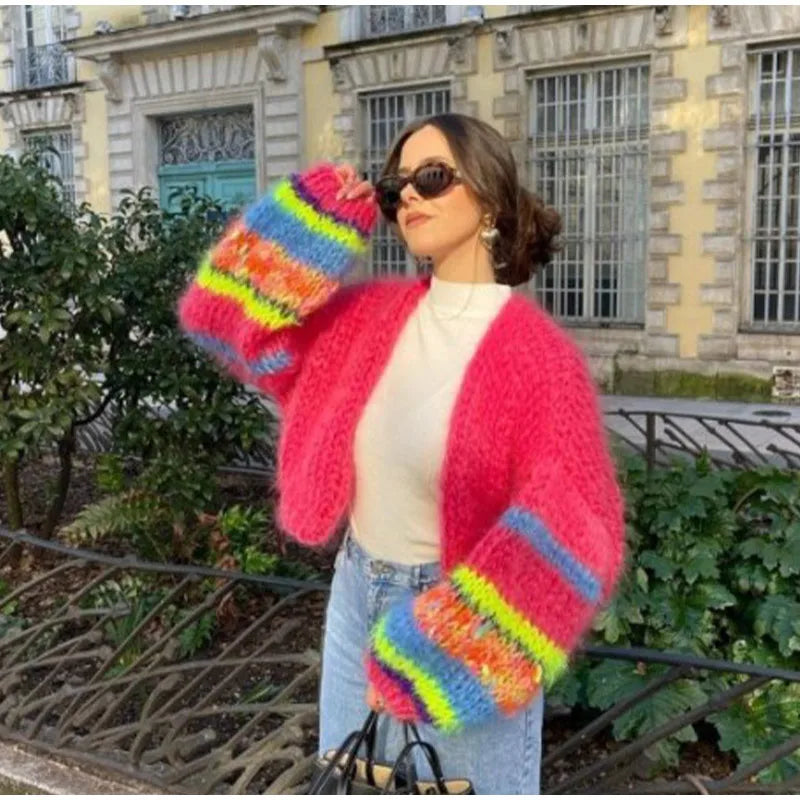 Ashley | Comfortable Multicolored Knit Cardigan for Women