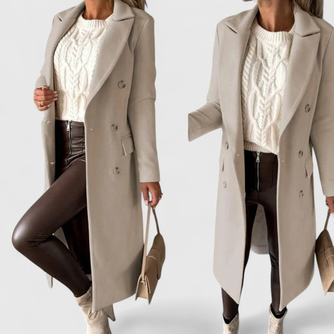 Hazel - Elegant Long Fitted Coat