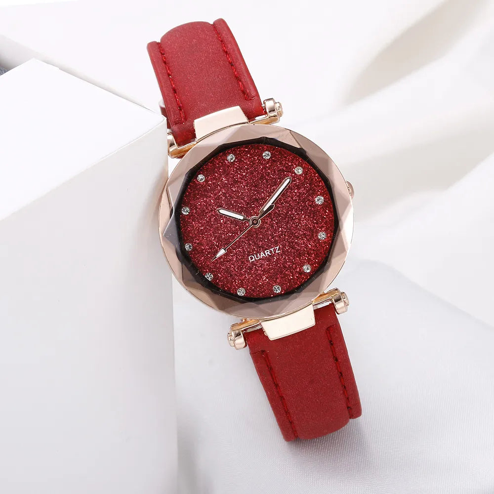 Elegant modern watch adorned with sparkling rhinestones