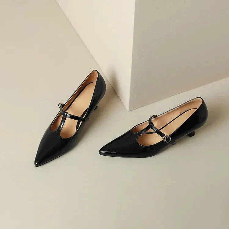 SOLENELLE OLYSA Patent Leather High Heeled Shoes for Women