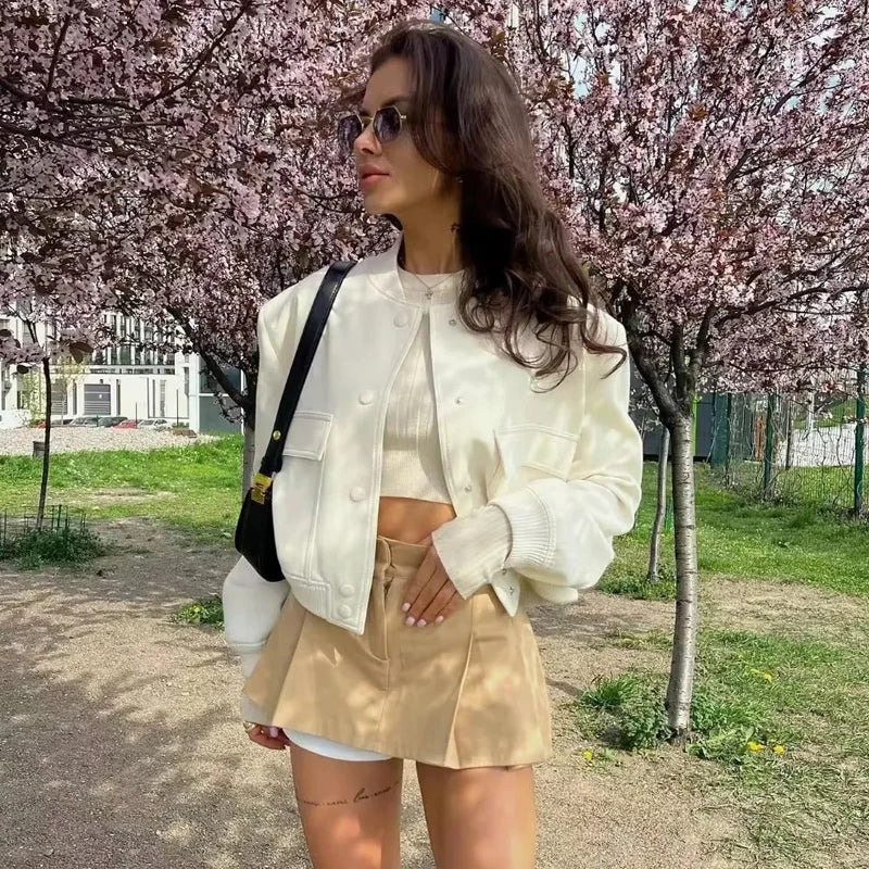 Minimalist women's jacket, trendy and stylish