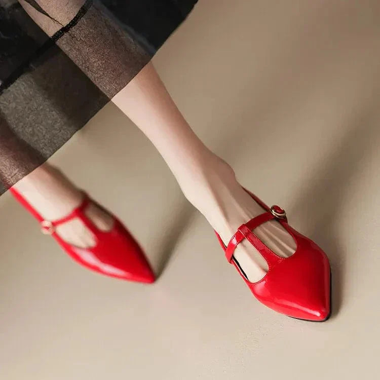 SOLENELLE OLYSA Patent Leather High Heeled Shoes for Women