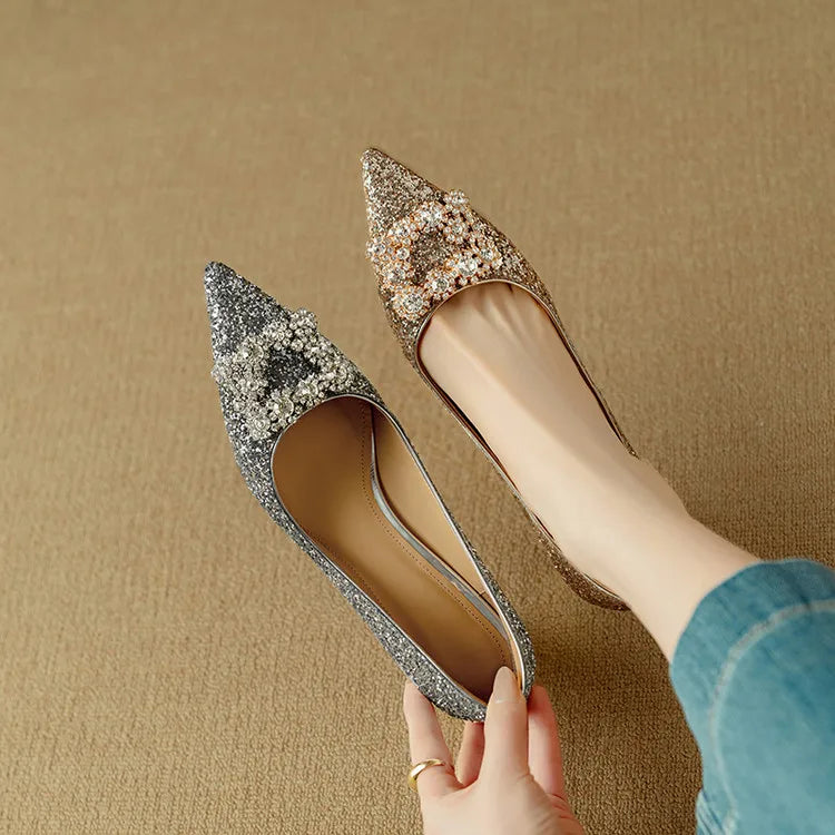 Gloria - Elegant Heels with Sparkles for a Dazzling Style