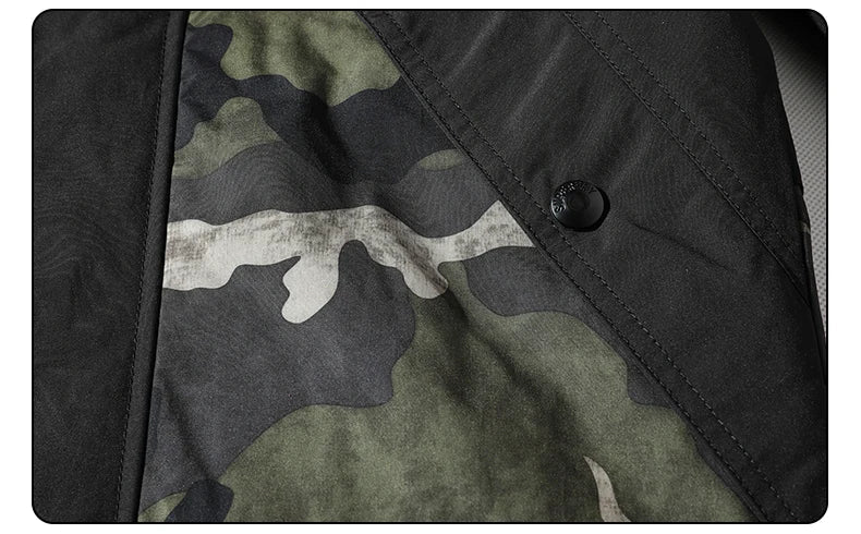 Camouflage Jacket with Double Slits for a Unique Style