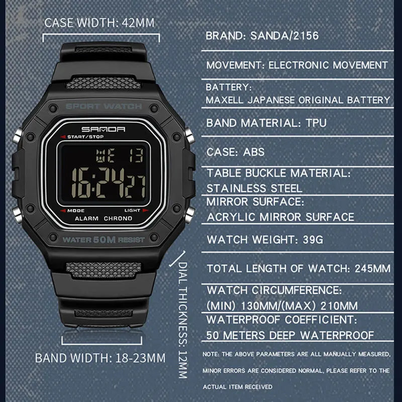 Military Digital Watch Durable and Reliable