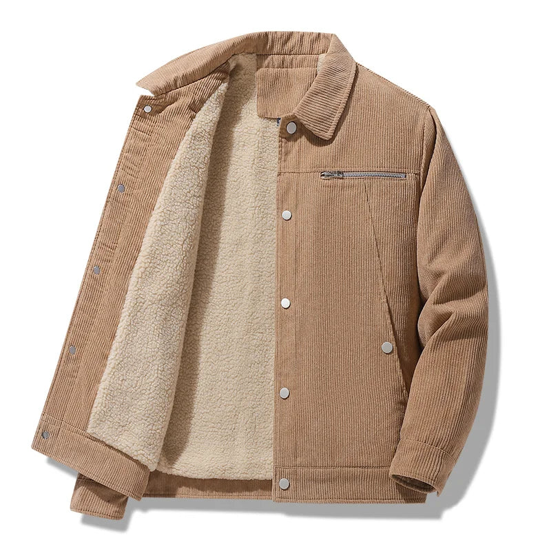 Striped Corduroy Jacket for a Trendy and Comfortable Style