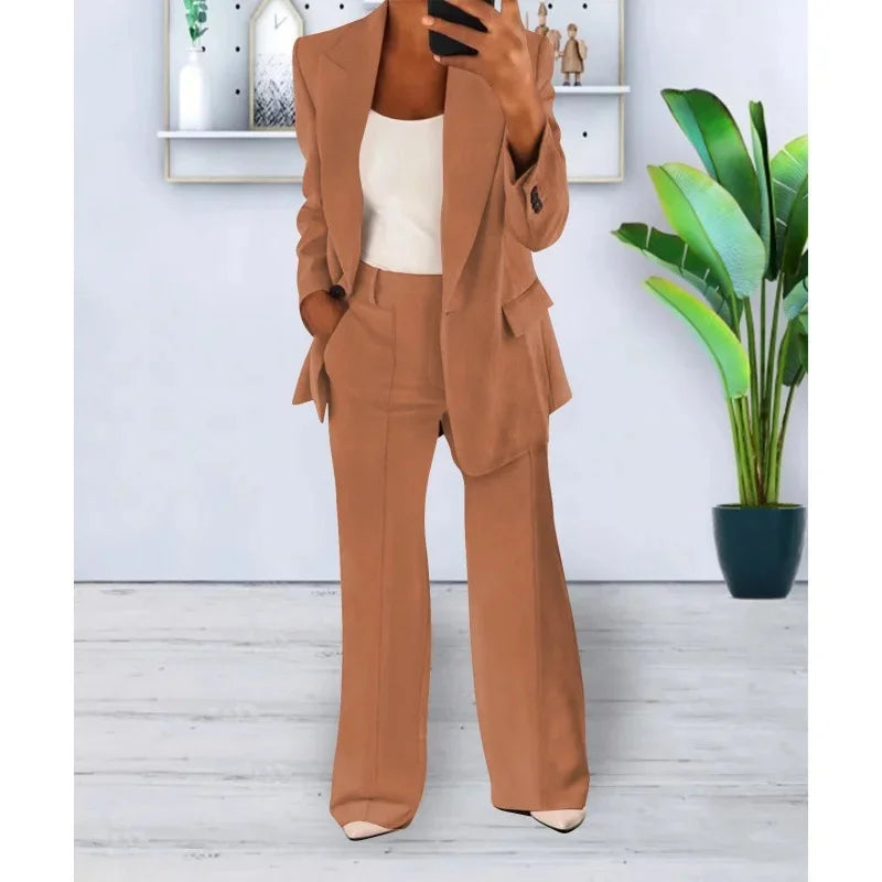 Kayla | Elegant Formal Suit Set with Custom Long Blazer for Women