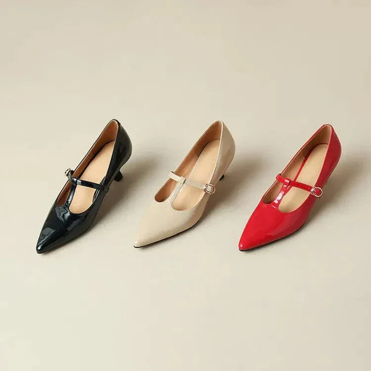 SOLENELLE OLYSA Patent Leather High Heeled Shoes for Women