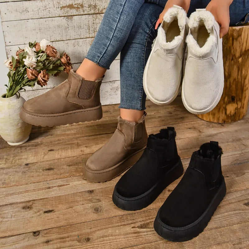 Snowluxe Women's Suede-Lined Ankle Boots for Stylish Comfort