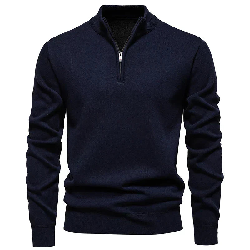 Calleron | Luxurious Elevated Quarter-Zip Sweater for Stylish Comfort