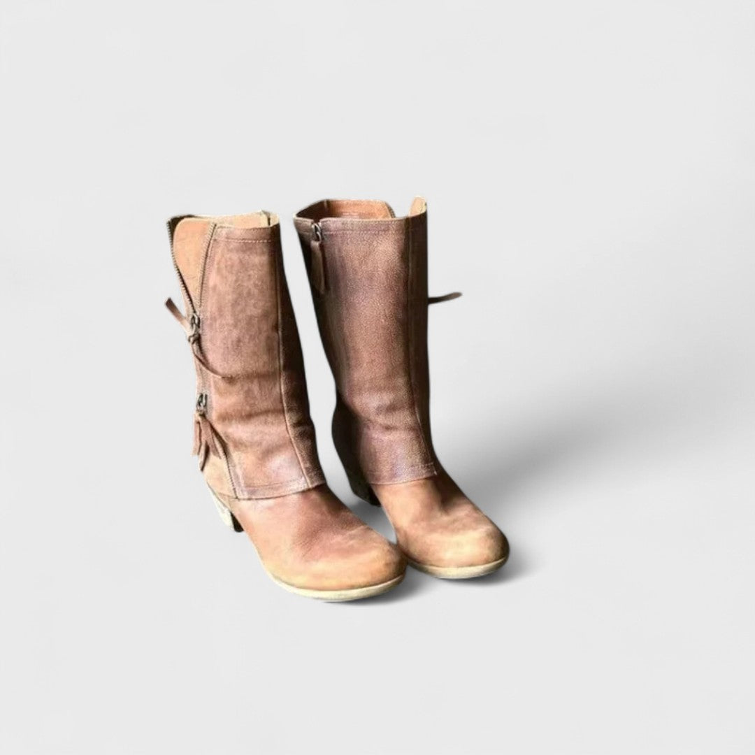 Chic Vintage Mid-Calf Boots for Timeless Style