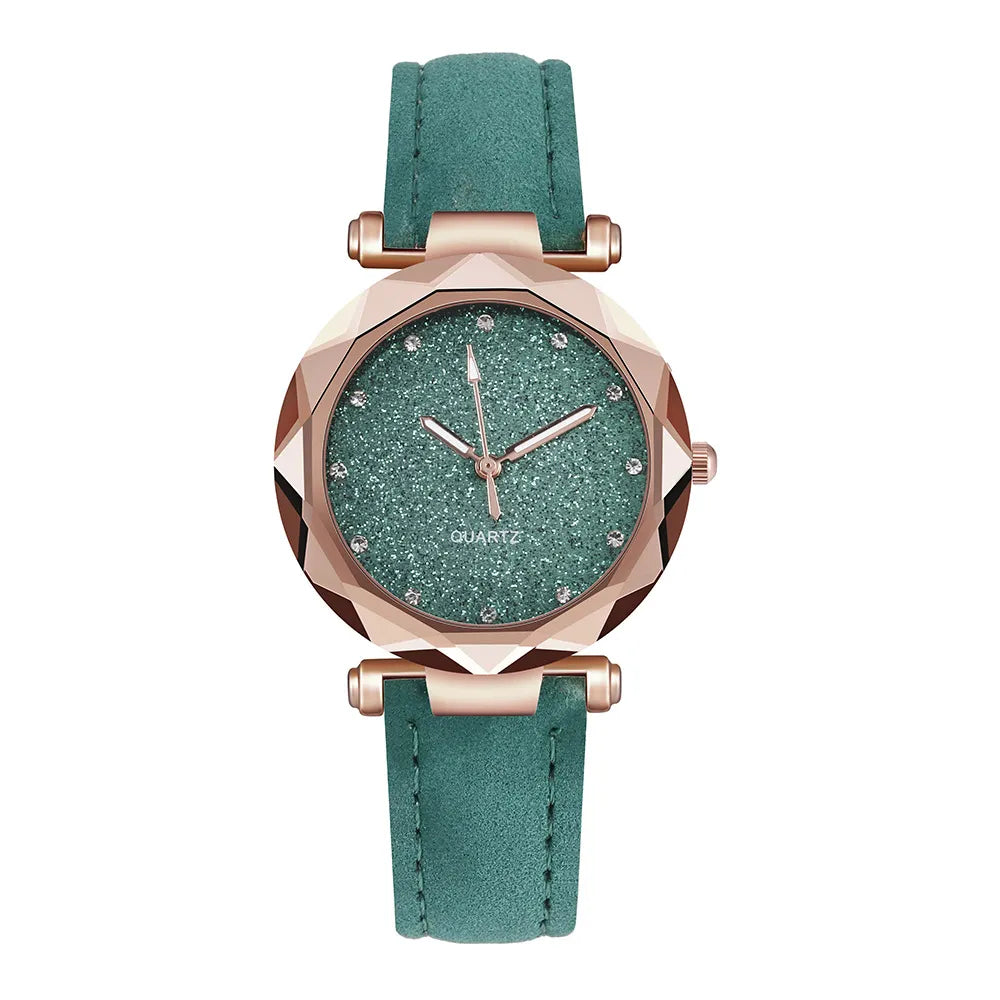 Elegant modern watch adorned with sparkling rhinestones