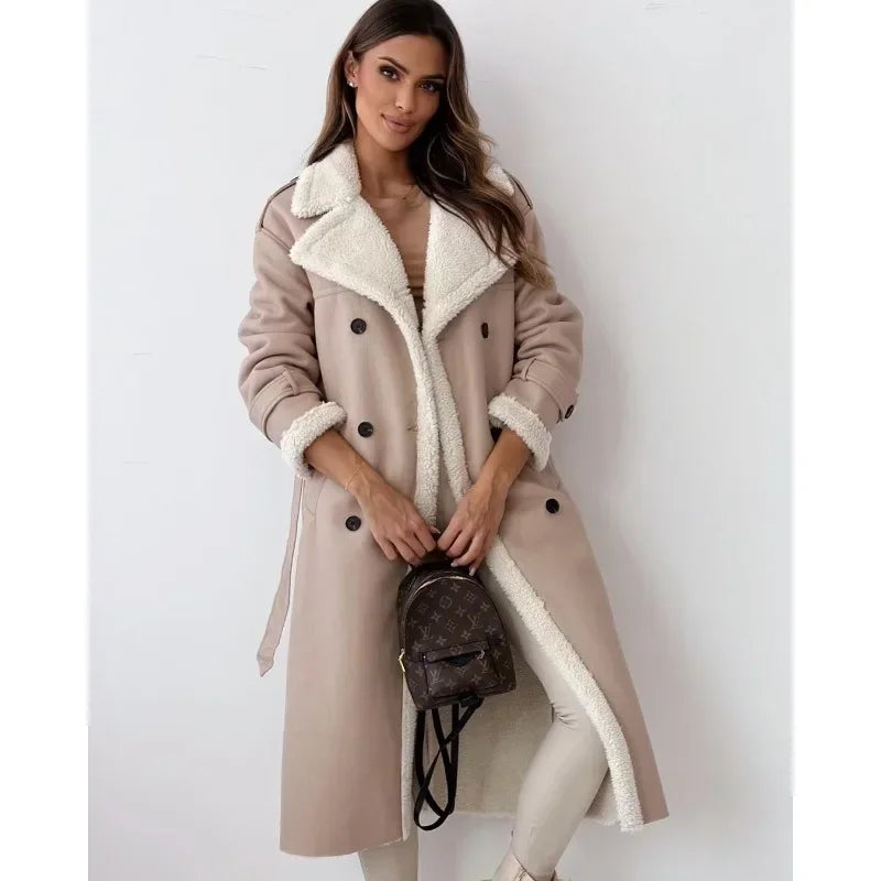 Elara | Stylish trench coat with soft plush lining