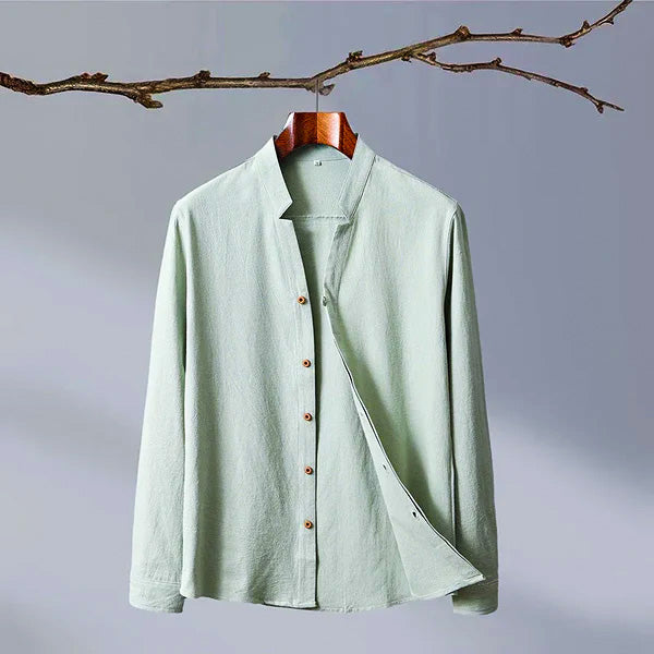 Elegant Sakura Linen Shirt for a Refined Look