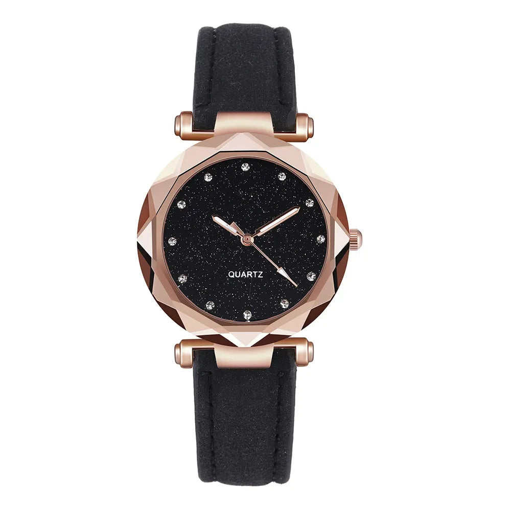 Elegant modern watch adorned with sparkling rhinestones