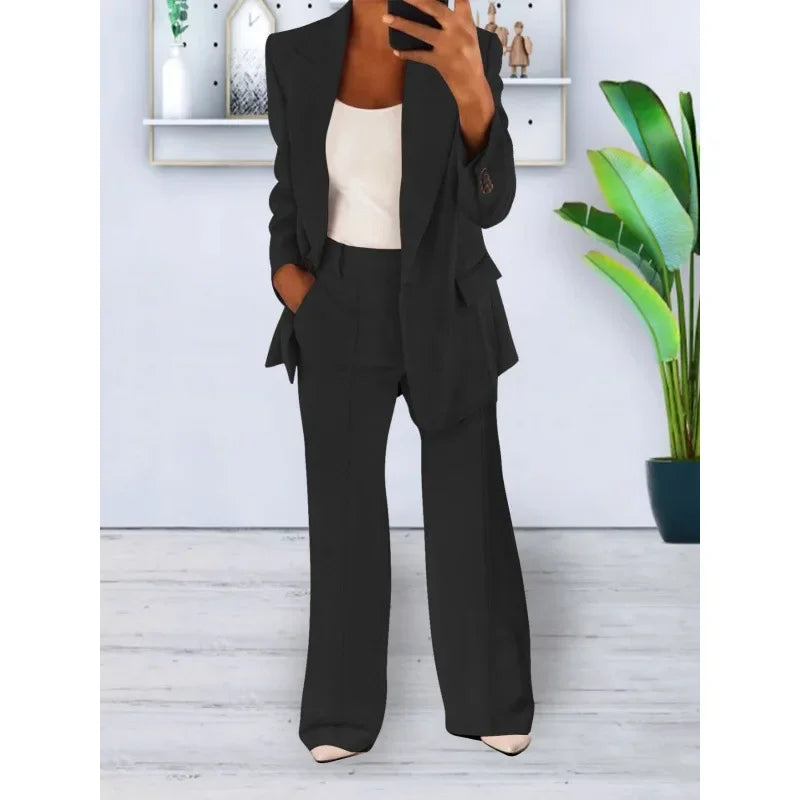 Kayla | Elegant Formal Suit Set with Custom Long Blazer for Women