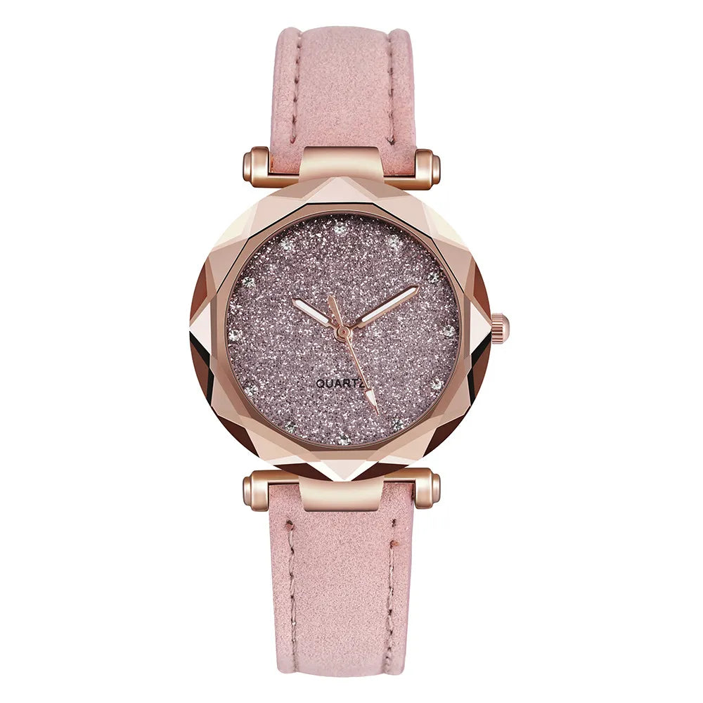 Elegant modern watch adorned with sparkling rhinestones