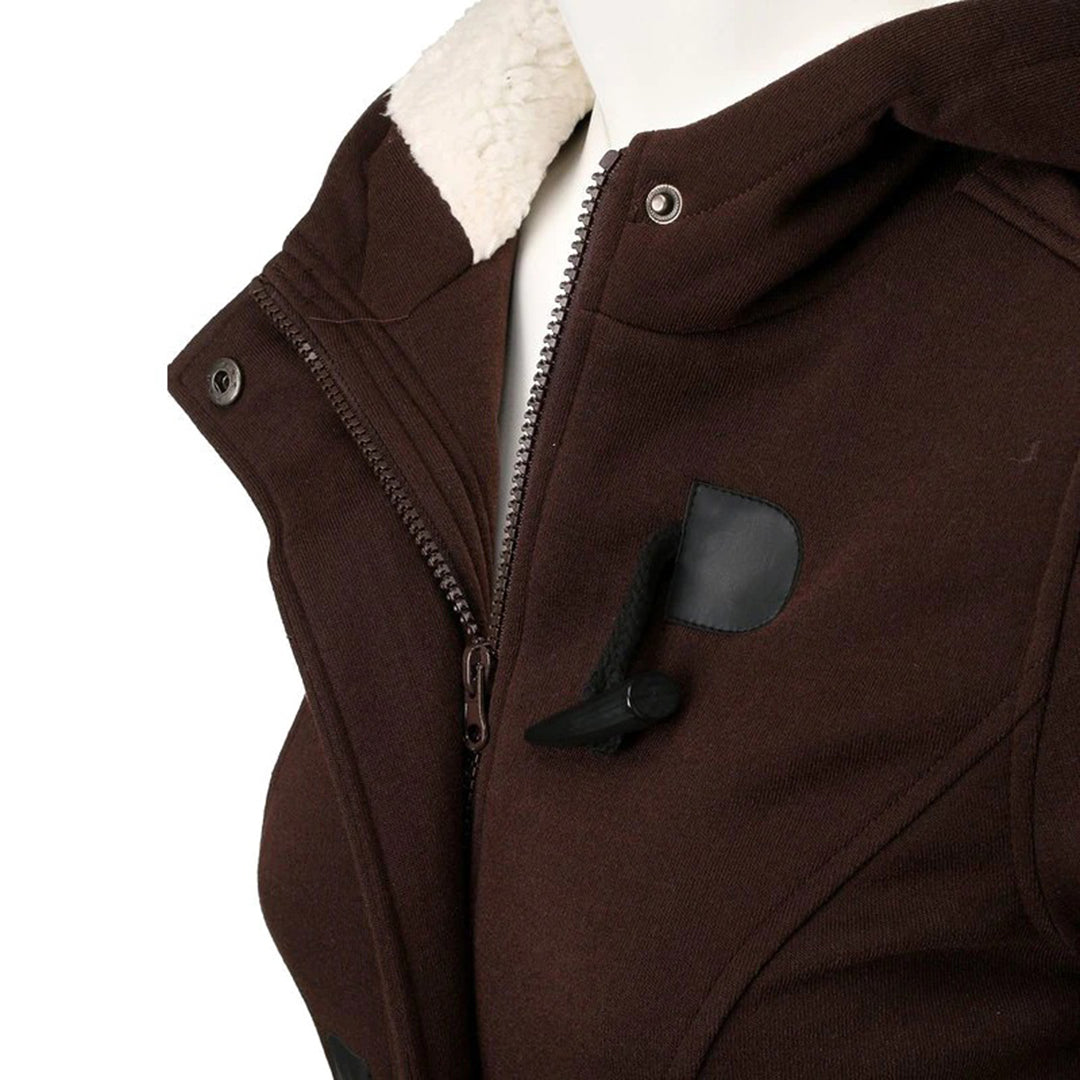 Elegant and Warm Long Winter Coat for Women with Hood