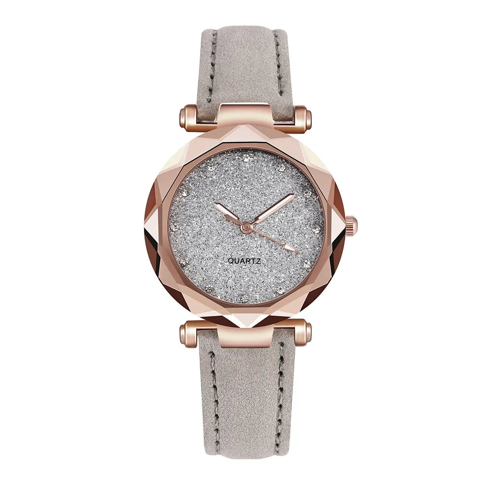 Elegant modern watch adorned with sparkling rhinestones
