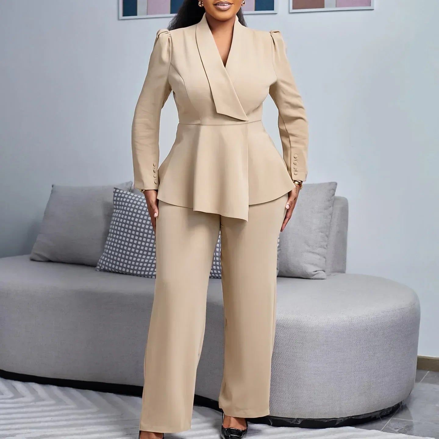 Kylie | Elegant Formal Suit Set with Custom Long Tailored Jacket for Women