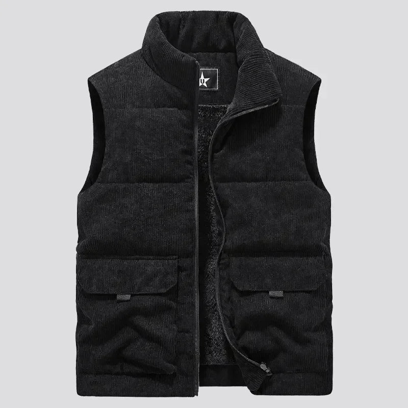 Striped corduroy vest for a trendy and comfortable look