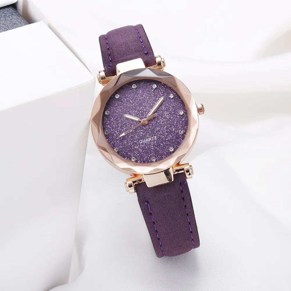 Elegant modern watch adorned with sparkling rhinestones