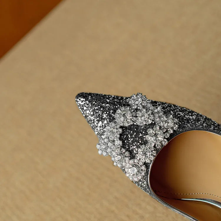 Gloria - Elegant Heels with Sparkles for a Dazzling Style