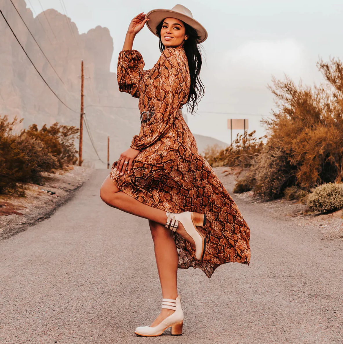 Zoey - Vintage Elegance Leather High Heeled Shoes