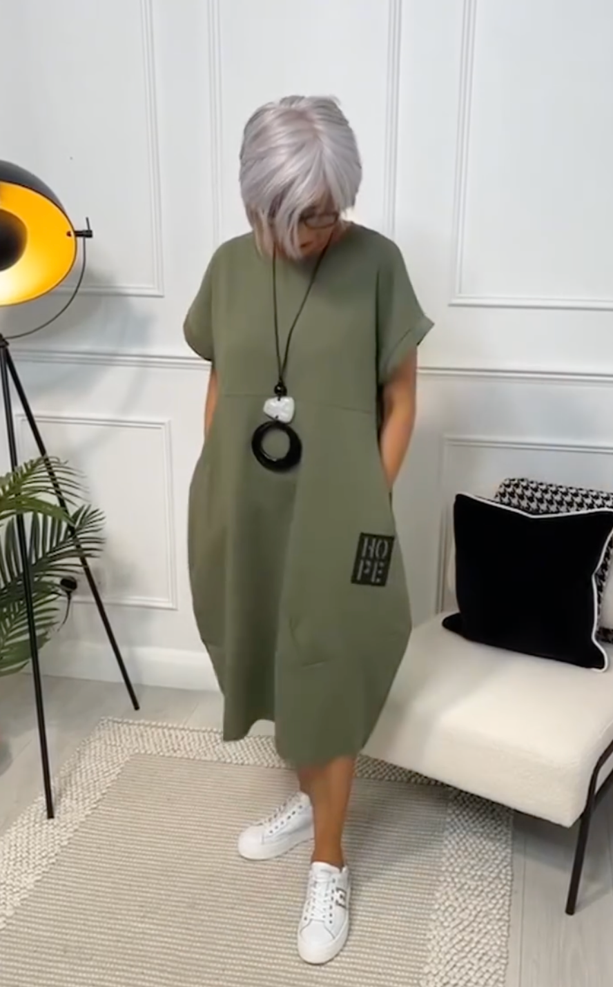 Airy Summer Dress with a Flattering Round Neckline