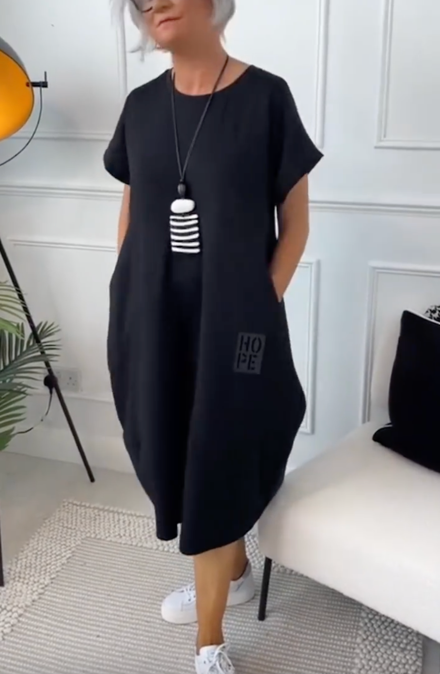 Airy Summer Dress with a Flattering Round Neckline