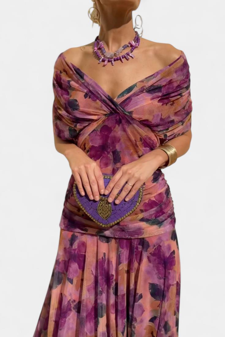 Timeless Elegant Long Dress with V-Neck