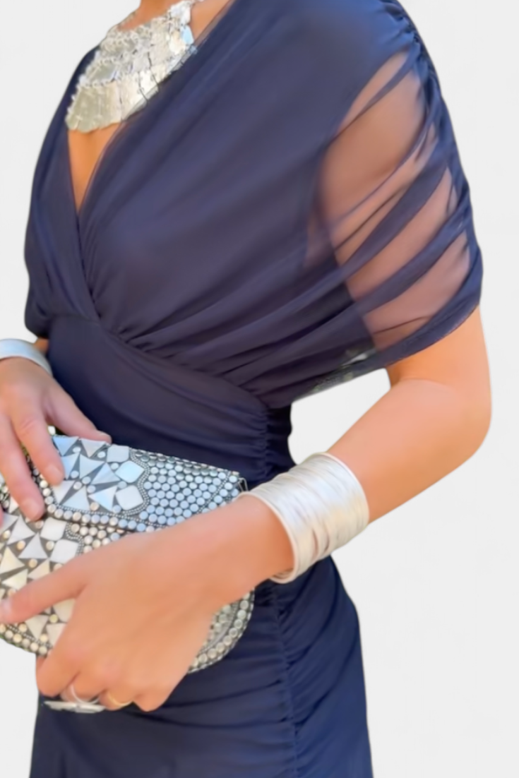 Timeless Elegant Long Dress with V-Neck