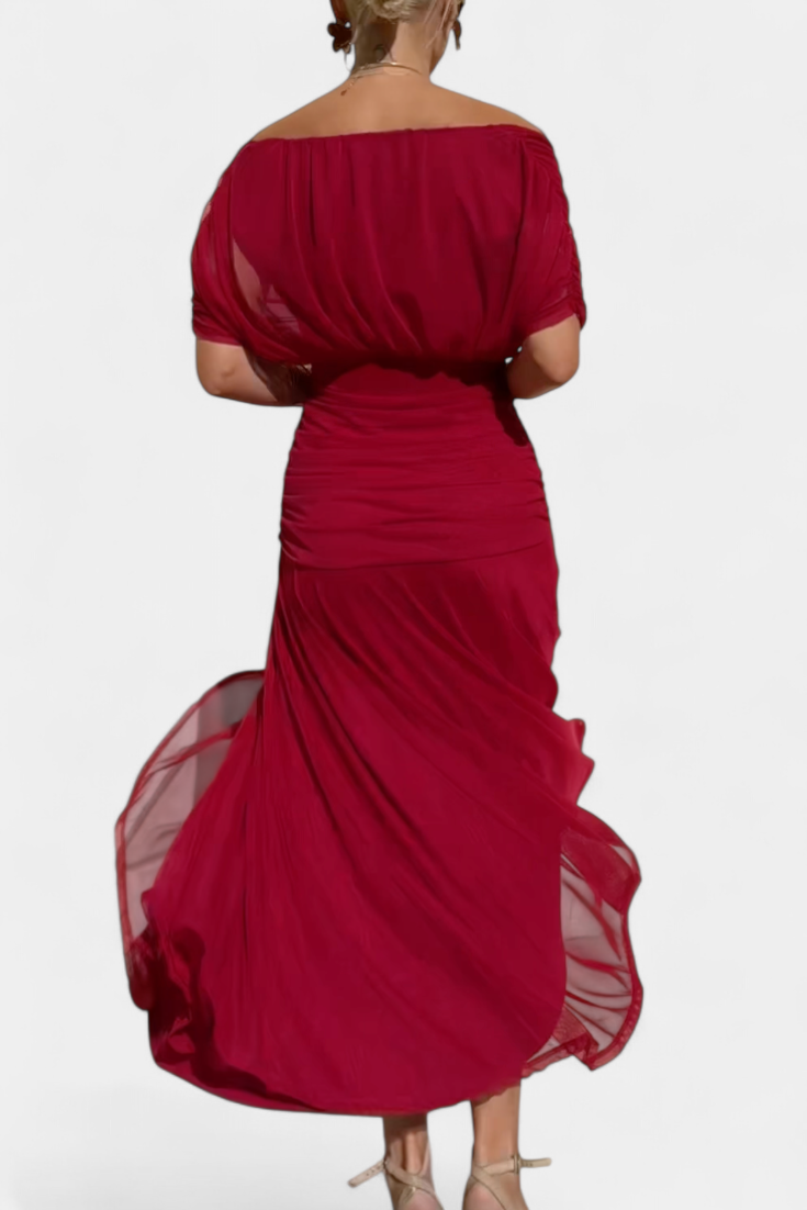 Timeless Elegant Long Dress with V-Neck