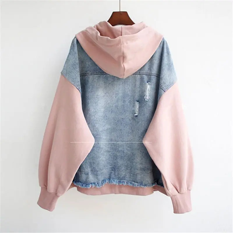 Claretta | Trendy Denim Hoodie Jacket for a Chic Look