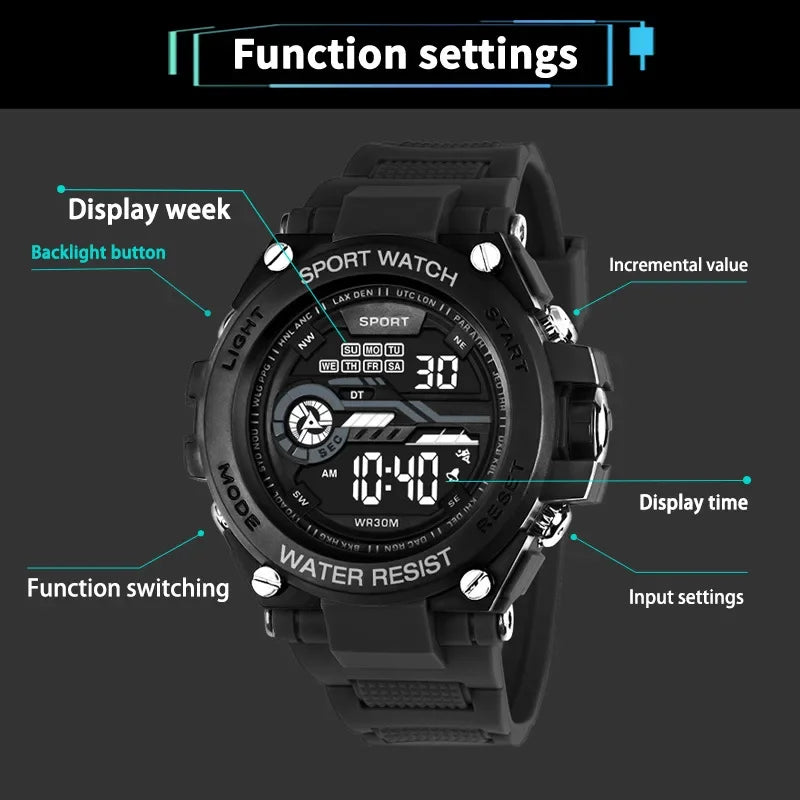 Digital Sports Watch for Outdoor Performance
