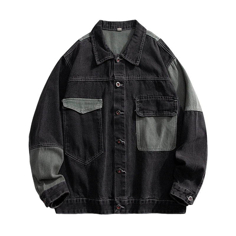 Stylish and Trendy Patchwork Denim Jacket
