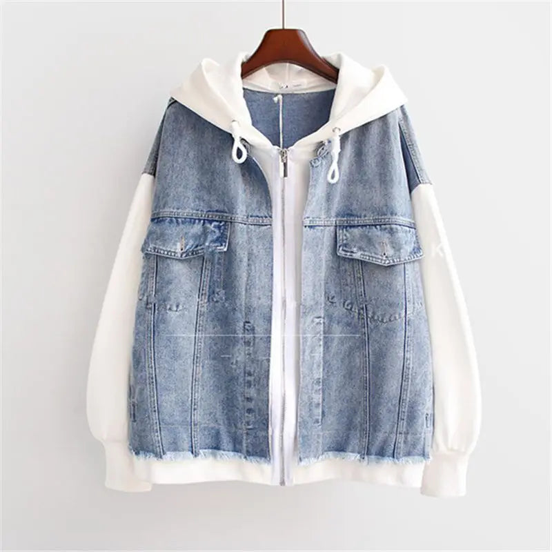 Claretta | Trendy Denim Hoodie Jacket for a Chic Look