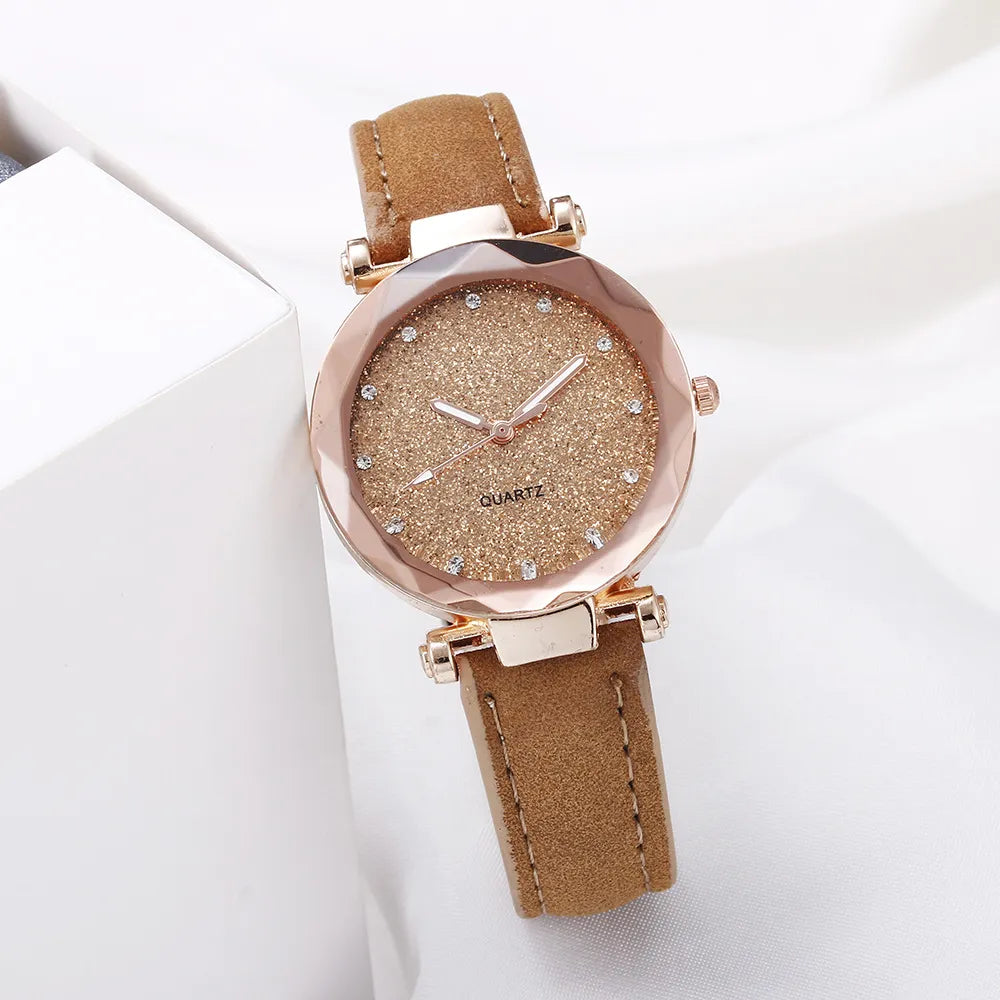 Elegant modern watch adorned with sparkling rhinestones