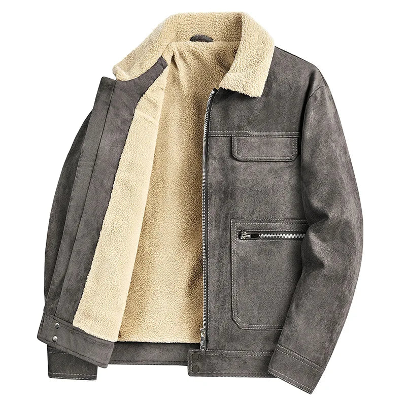 Suede Basin Trucker Jacket for an Elegant and Comfortable Look
