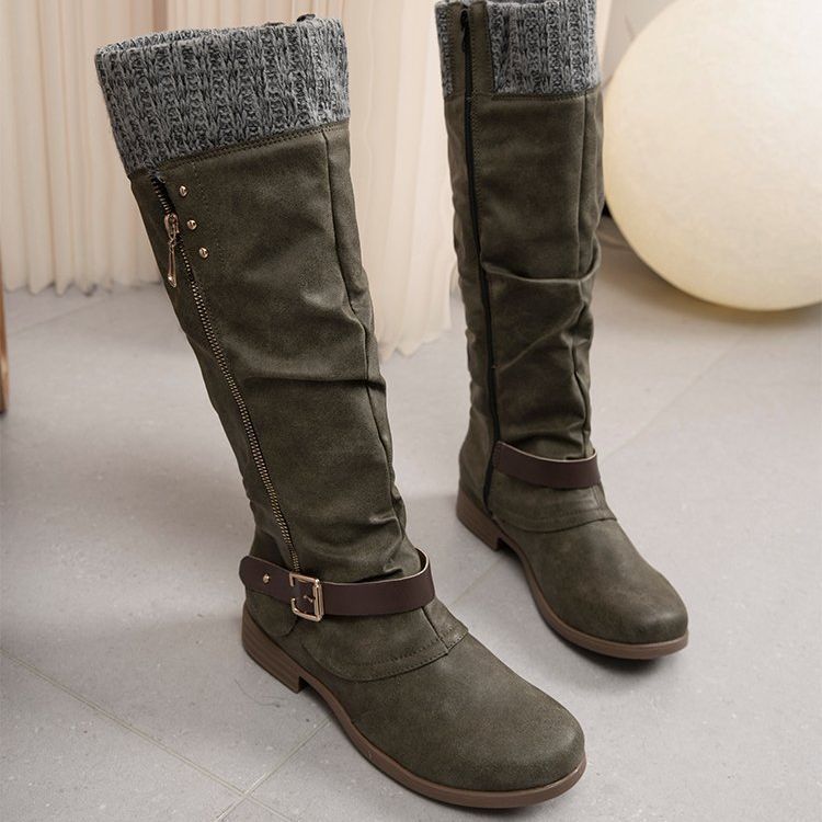Women's Short Boots with Side Zipper – Elegant and Comfortable Design