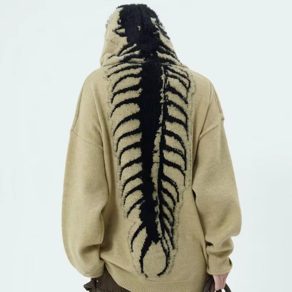 Anthracite moth print hoodie, trendy style and guaranteed comfort
