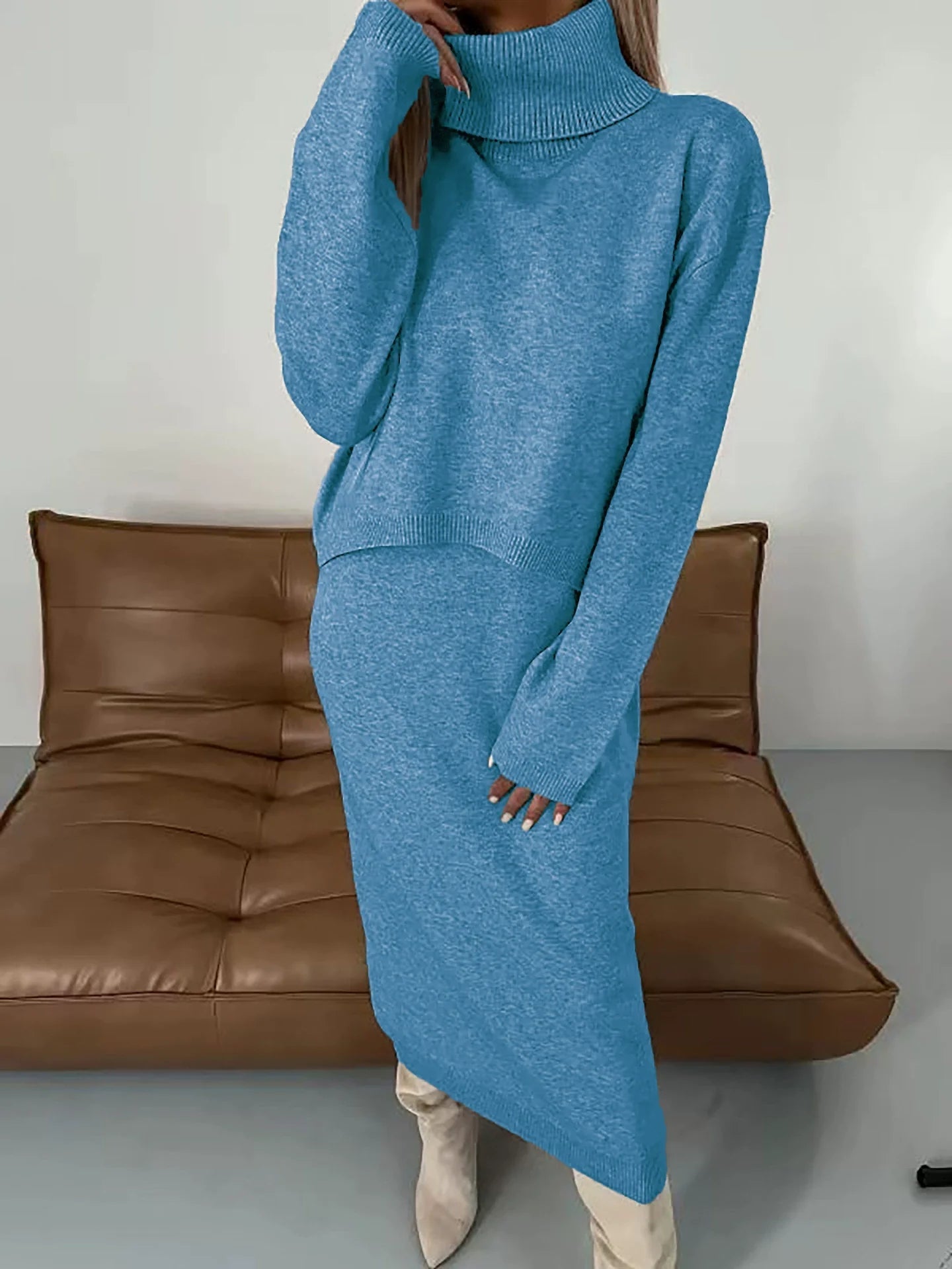 Thalina | Two-Piece Knit Set with Dress and Sweater 5