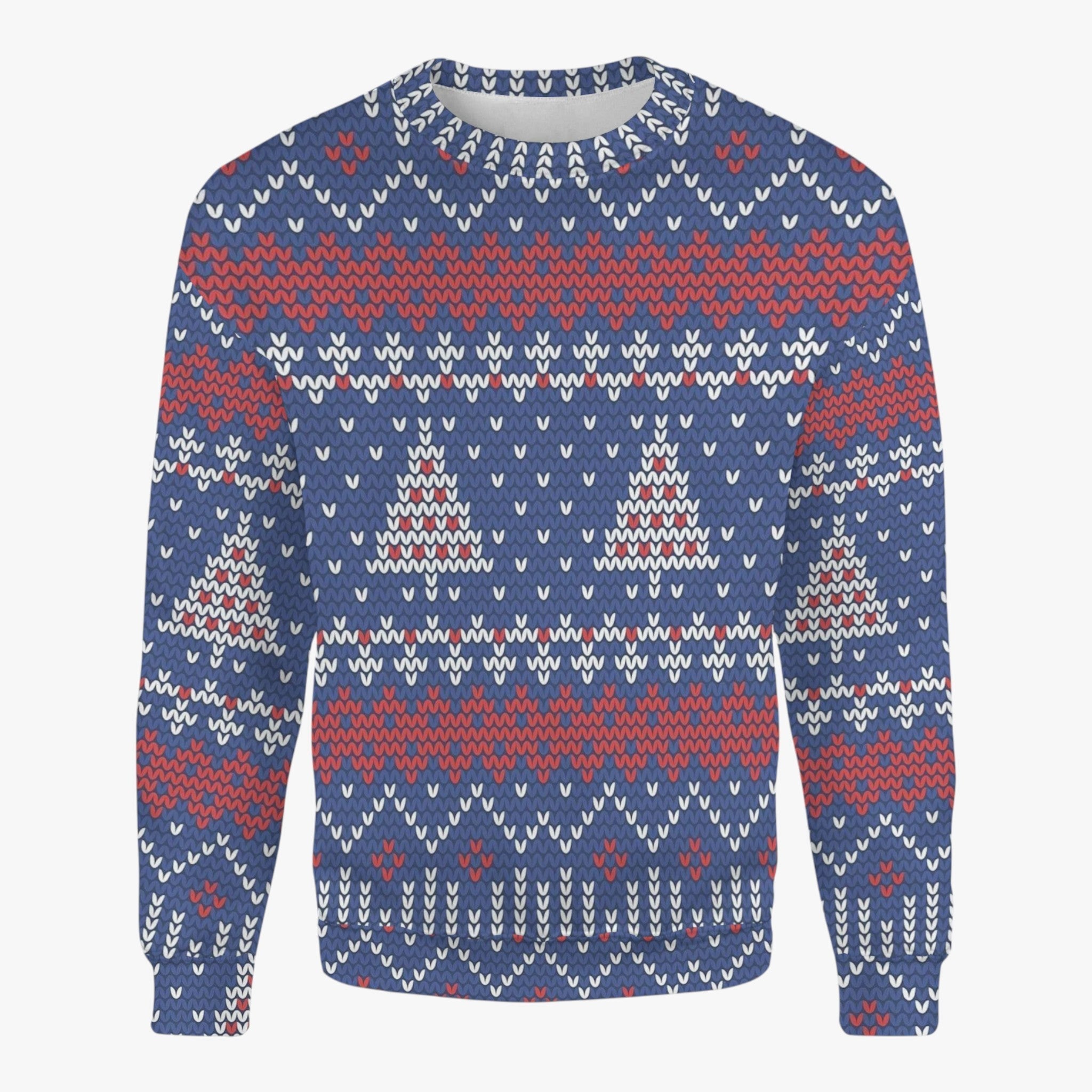 Unisex Casual Sweater with Beautiful Snow-Covered Pattern - Ideal for a Comfortable Winter Style