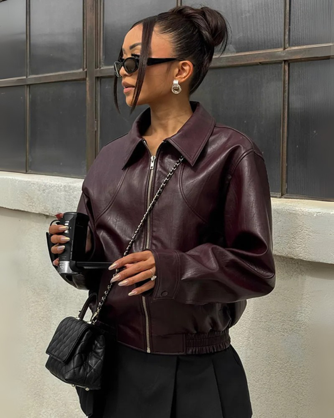 Rylee | Classic Vintage Leather Jacket, Timeless Design for an Elegant Look