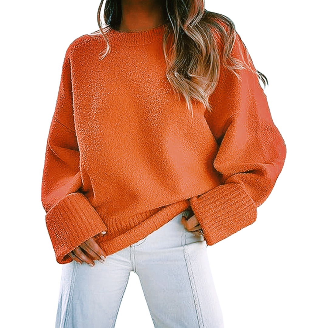 Cozy Ultra-Soft Oversized Fuzzy Knit Pullover Sweater